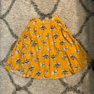 ModCloth Carousel Horses MIDI Skirt